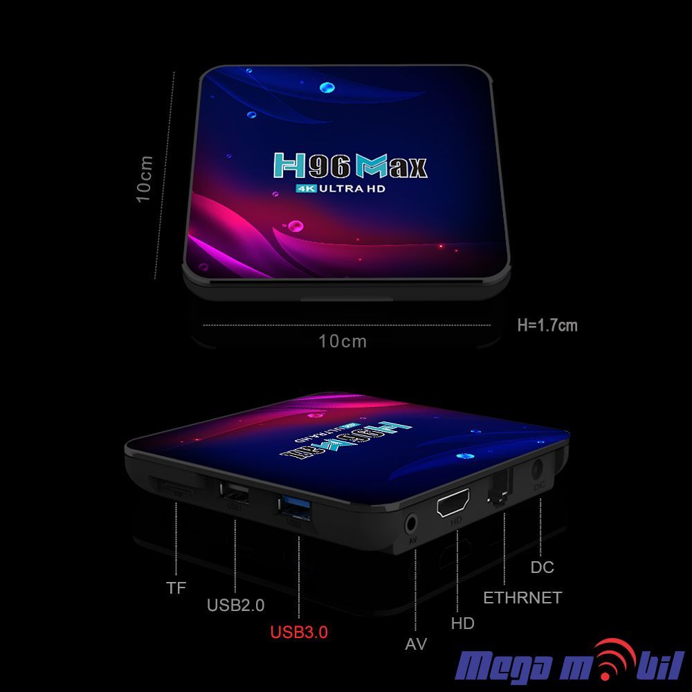 Android TV BOX H96 Max 4GB RAM / 64GB ROM Wi Fi+BT Android 11